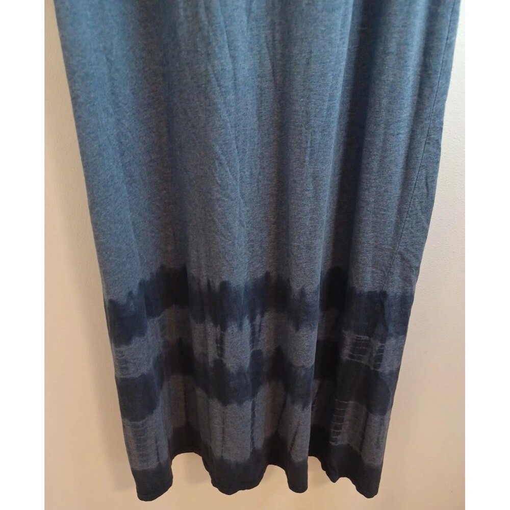 Pure J. Jill Tie Dyed Maxi Dress M Petite Blue Sleeveless Pullover Tank V Neck - Picture 6 of 9